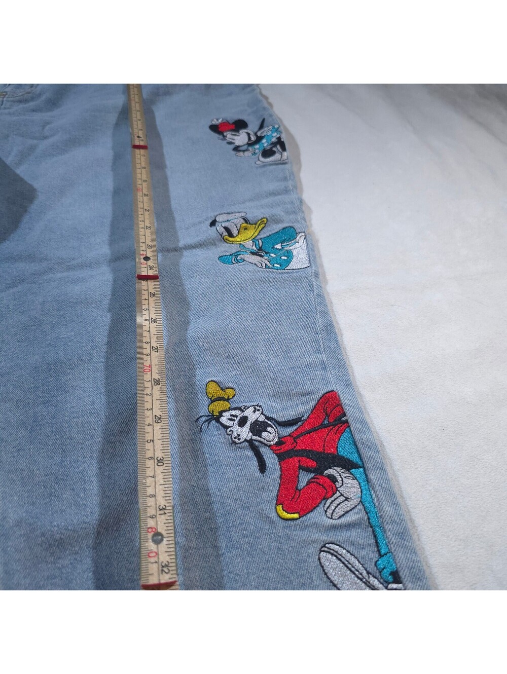 Disney Light Blue Denim Jeans with Embroidered Classic Characters - Picture 5 of 8